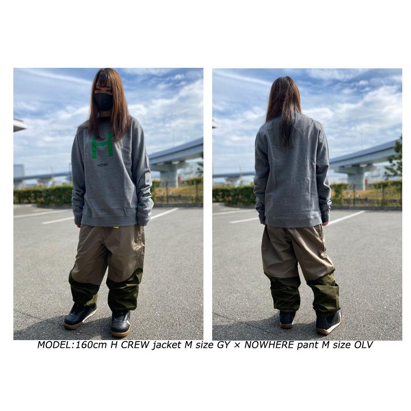 22-23 HOWL/ハウル BIG H crew メンズ レディース スウェットクルー 