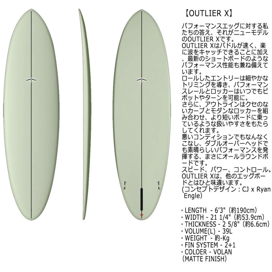 サンダーボルト　CJネルソン　music フィン付き 予約商品 2026 THUNDERBOLT CJ NELSON OUTLIER X 6'3 XEONCARBON