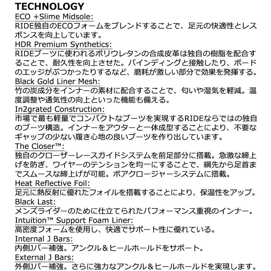 24-25 RIDE/ライド DEADBOLT ZONAL デッドボルトゾーナル メンズ