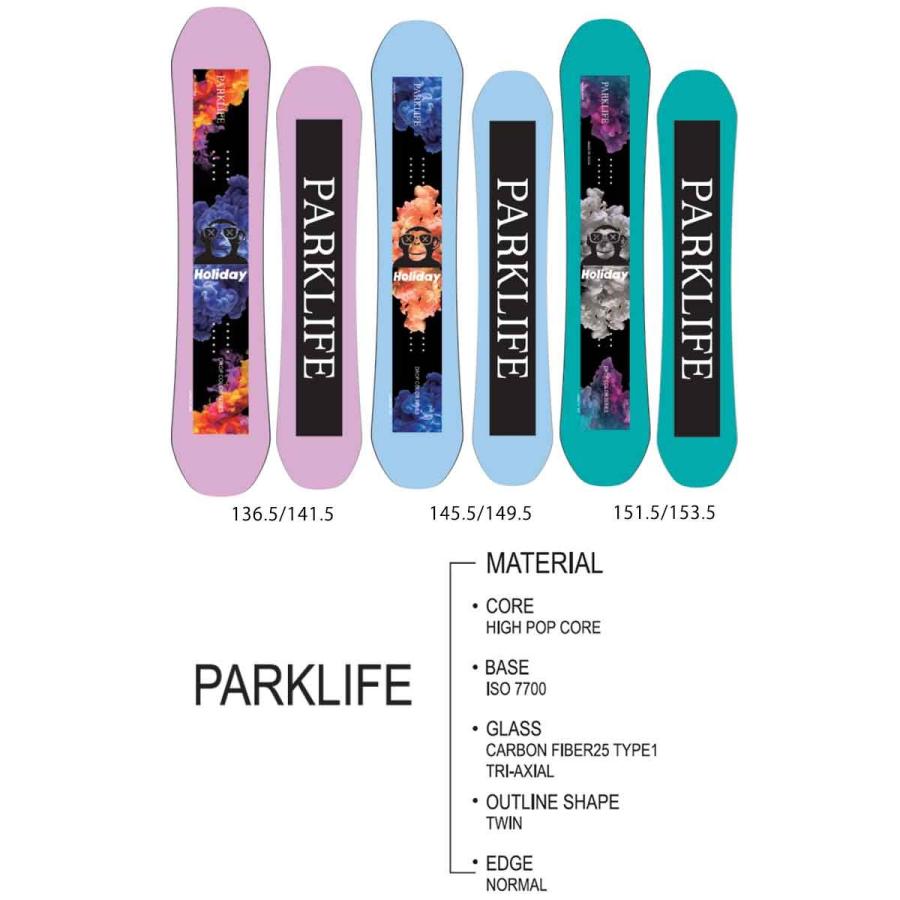 HOLIDAY】ホリデイ スノーボード PARK LIFE パークライフ
