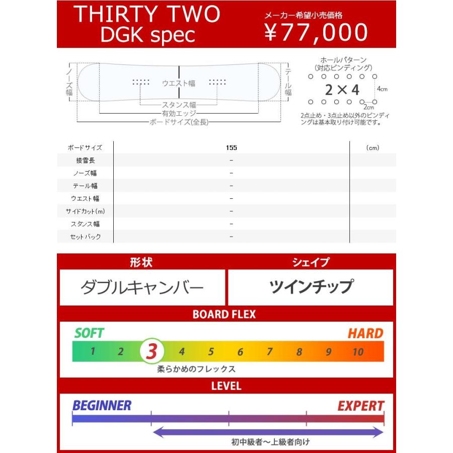 thirtytwo（サーティーツー） DGK コラボ メンズ グラトリ 板
