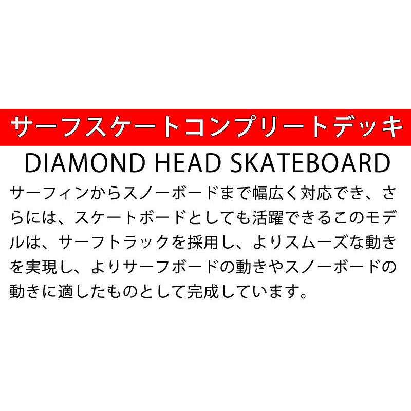 即出荷 DIAMOND HEAD/ダイアモンドヘッド SURF SKATE クルージングデッキ 39.9inc サーフスケート ロンスケ スノーボード スケボー |  | 01