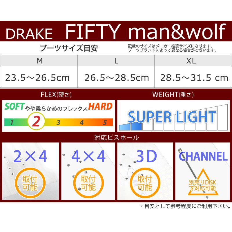 即出荷 22-23 DRAKE / ドレイク FIFTY MAN&WOLF フィフティー メンズ レディース ビンディング バインディング グラトリ スノーボード 2023｜breakout｜07