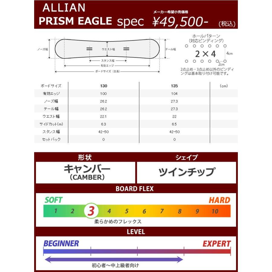 ALLIAN PRISM EAGLE スノーボード135 ALLIAN スノーボード 板