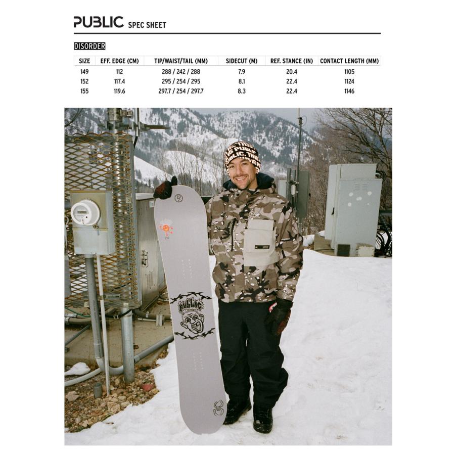 24-25 PUBLIC / パブリック DISORDER ディソーダー メンズ スノーボード ジブ グラトリ 板 2025 型落ち |  | 11