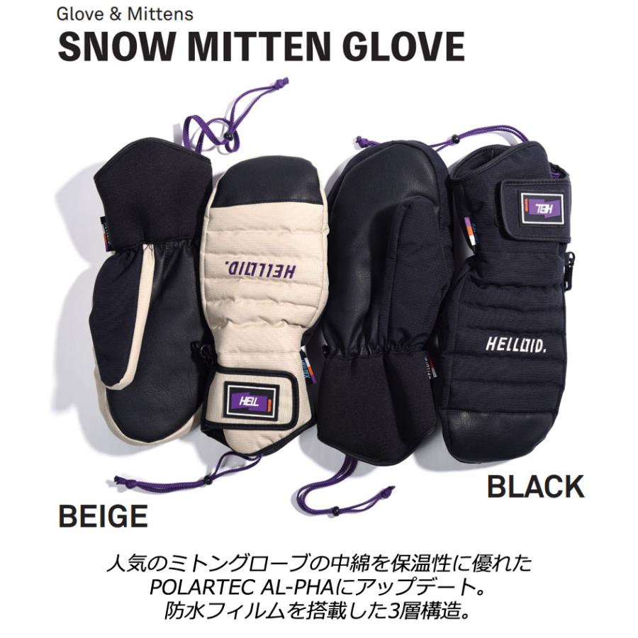 23-24 HELLOID / へロイド SNOW MITT GLOVE スノーミットグローブ 手袋 メンズ レディース スノーボード スキー | NOW | 01