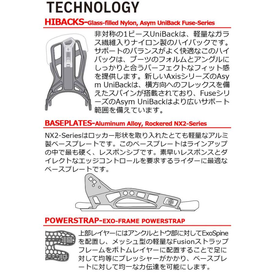 即出荷 23-24 FLOW / フロー NX2-TM FUSION エヌエックス2カーボン フュージョン メンズ レディース ビンディング  バインディング スノーボード 2024