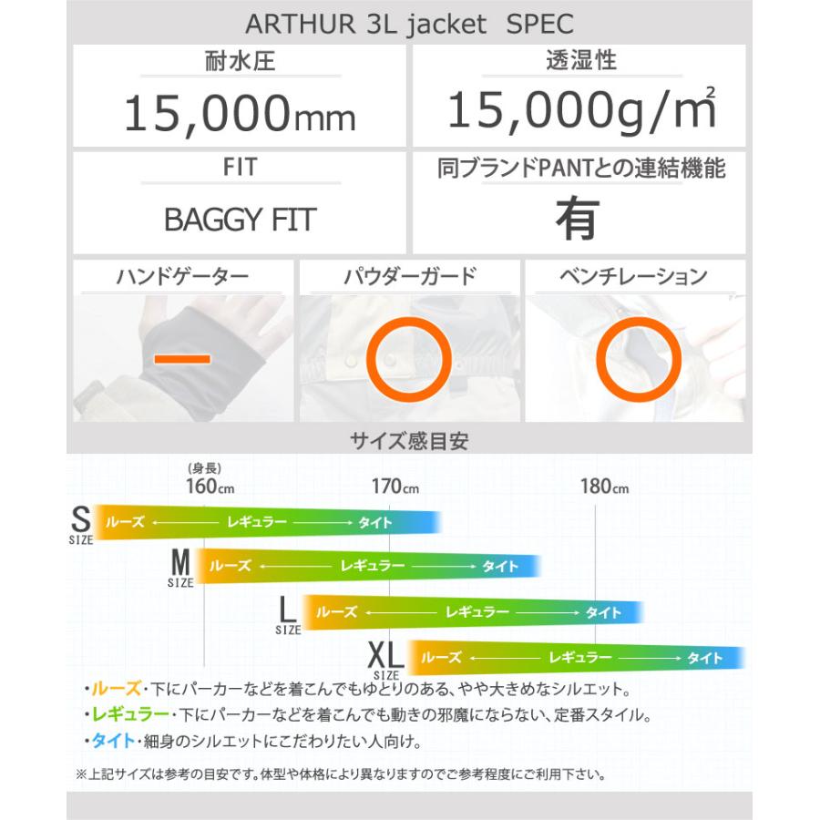 25-26 VOLCOM/ボルコム ARTHUR 3L jacket メンズ レディース 防水ジャケット スノーボードウェア スノーウェアー 2026 | VOLCOM | 07
