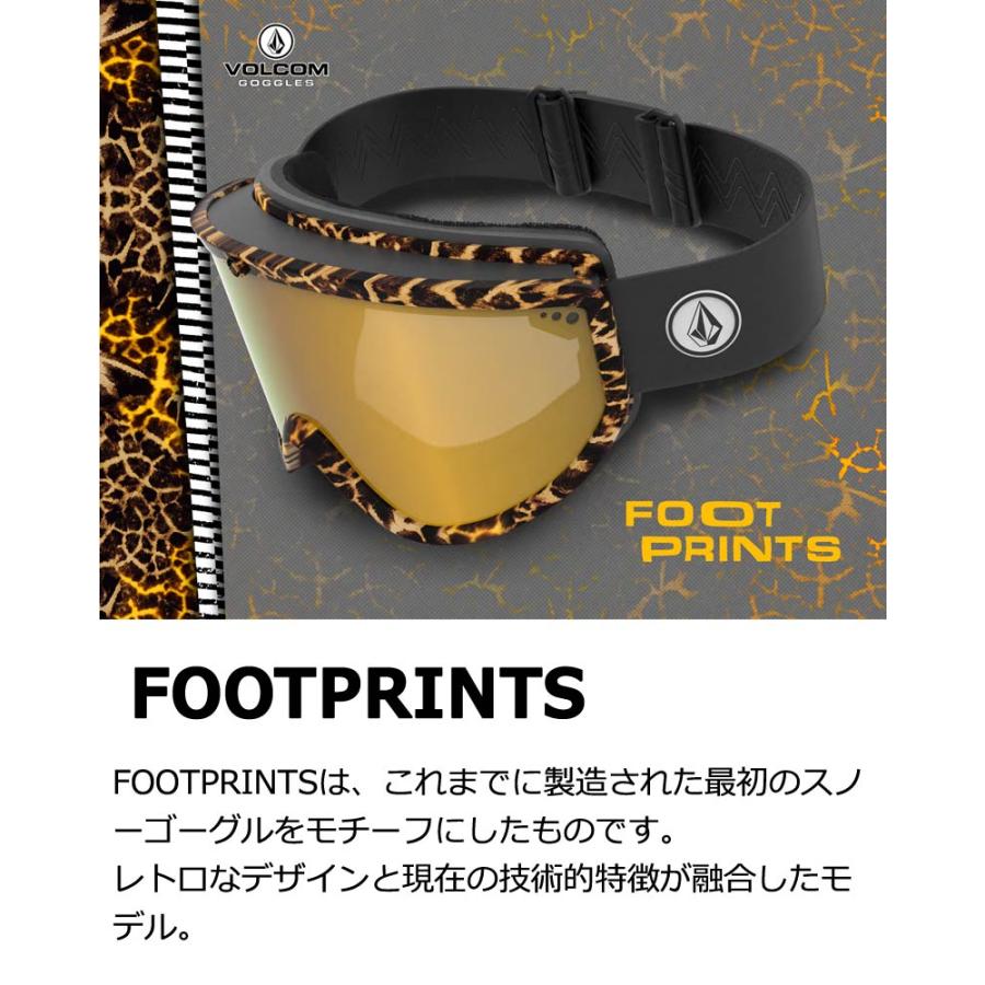 即出荷 22-23 VOLCOM/ボルコム FOOTPRINTS フットプリント レギュラーストラップ メンズ レディース ゴーグル ジャパンフィット スノーボード スキー 2023｜breakout｜02