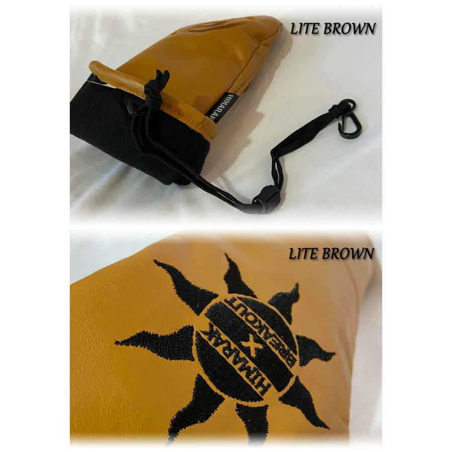 HIMARAK LADE コラボ 防水ミトングローブ ブラウン/オレンジ