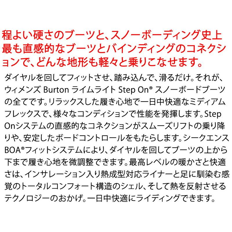 BURTON ライムライト 24㎝ ウィメンズ Burton ライムライト Step On® ワイド スノーボード