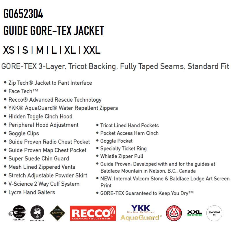 超熱超熱22-23 VOLCOM ボルコム GUIDE GORE-TEX Jacket メンズ レディース 防水ゴアテックスジャケット スノーボードウェア  スノーウェアー 2023 ウエア