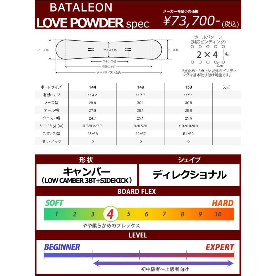 BATALEON 22-23 BATALEON/バタレオン LOVE POWDER ラブ パウダー BATALEON 22-23 BATALEON/バタレオン LOVE POWDER ラブ パウダー