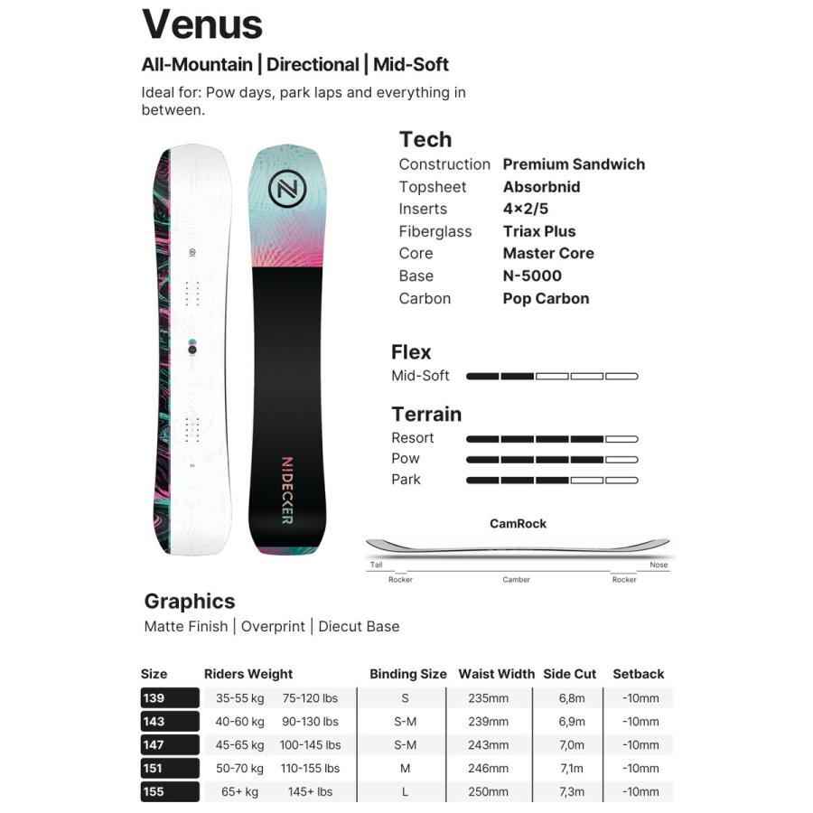 NIDECKER（ナイデッカー） 25-26 NIDECKER/ナイデッカー VENUS