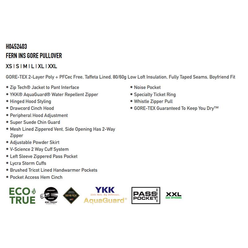 23-24 VOLCOM/ボルコム FERN INS GORE pullover レディース 防水ゴアテックスプルオーバー スノーボードウェア スノーウェアー 2024 | VOLCOM | 01