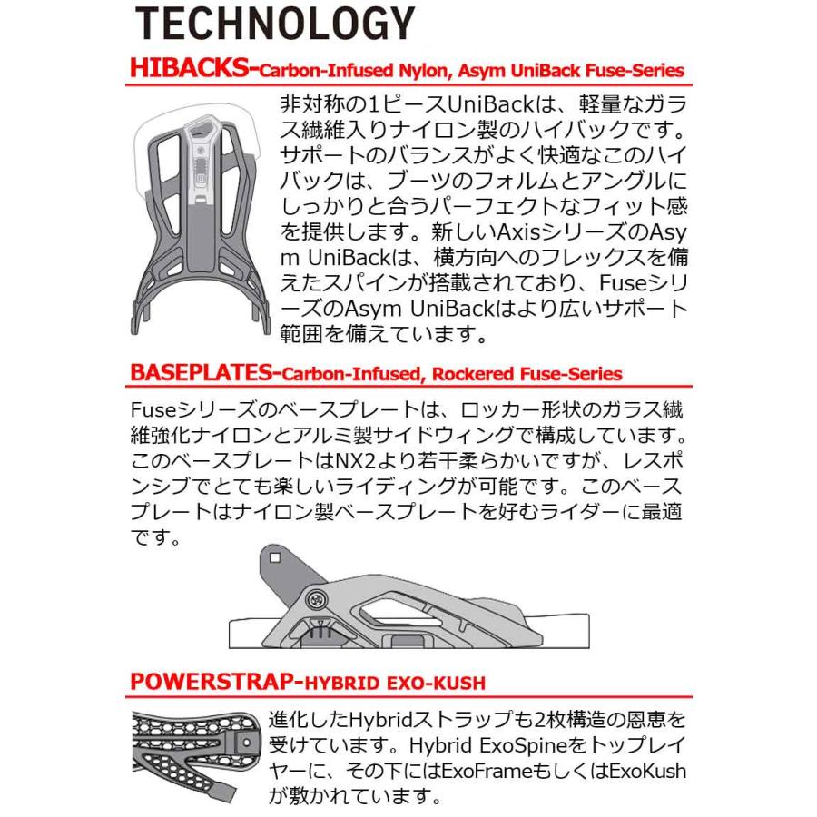 23-24 FLOW / フロー FUSE-CARBON HYBRID フューズカーボン ハイブリッド リアエントリー メンズ レディース ビンディング バインディング スノーボード 2024｜breakout｜03