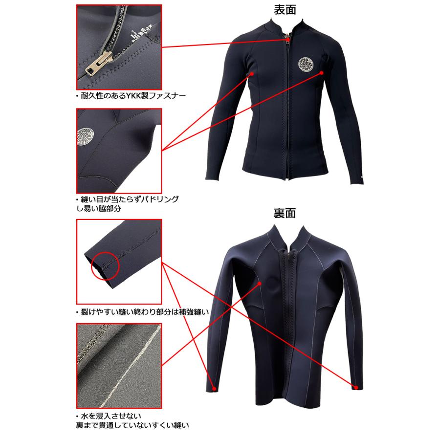 RIP CURL 1mm フロントジップ ロングスリーブ スプリング　8 RIP CURL 1mm フロントジップ ロングスリーブ スプリング 8