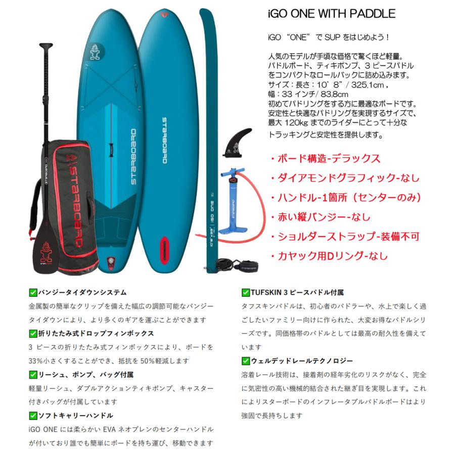 2026 STARBOARD I GO ONE WITH PADDLE DELUXE LITE 10