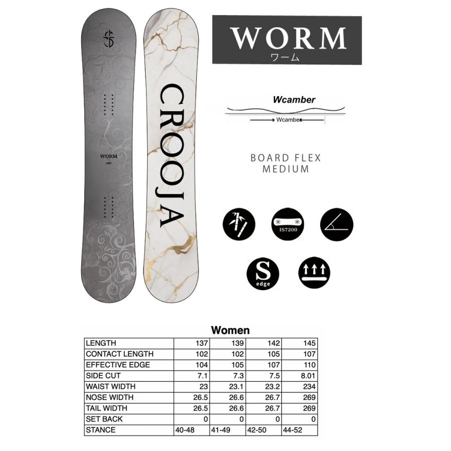 25-26 CROOJA/クロージャ WORM ワーム メンズ レディース 25-26 CROOJA/クロージャ WORM ワーム メンズ レディース