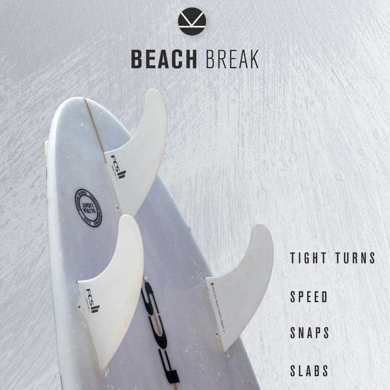 FCS FCSII REACTOR PC MEDIUM WHITE EDITION TRI RETAIL FINS / エフ