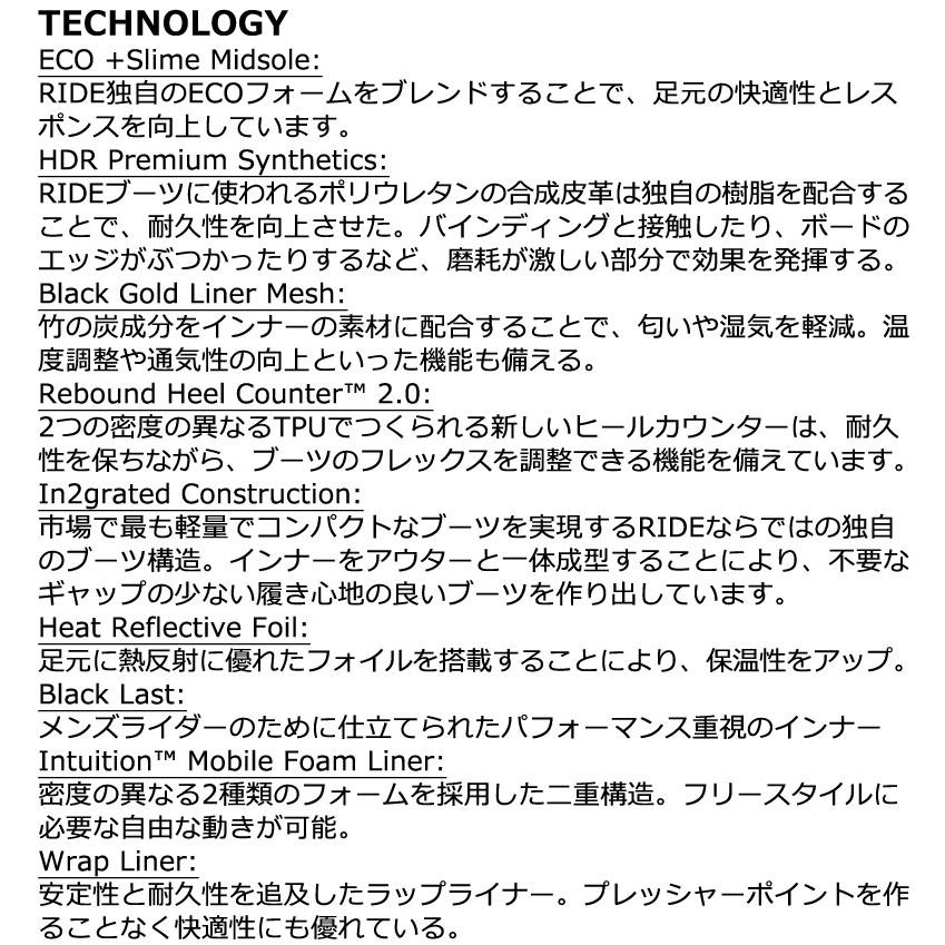 24-25 RIDE/ライド ANCHOR アンカー メンズ ブーツ 紐 レース ボア BOA