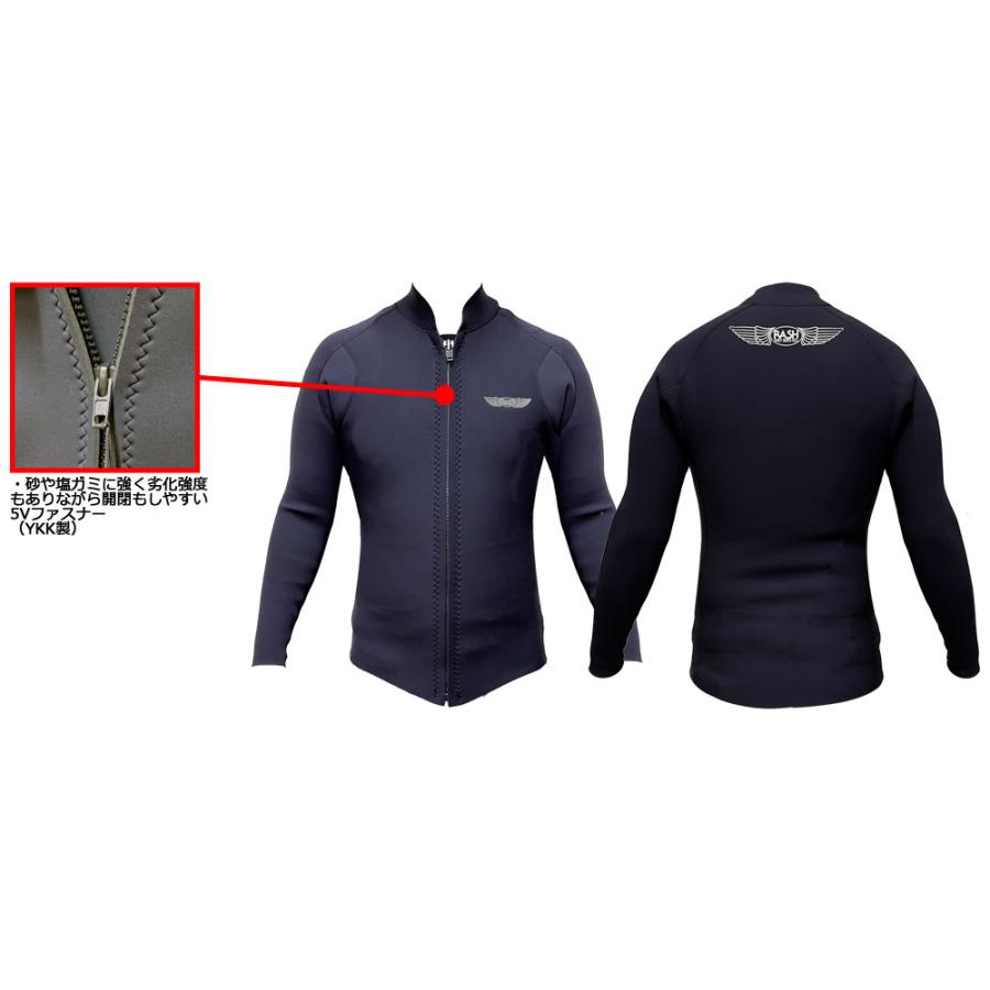 2026 RASH JB FASTENER TYPE TAPPA / ラッシュ フロントジップ 2mm ALL ウェットスーツ サーフィン ジャージ タッパ |  | 04