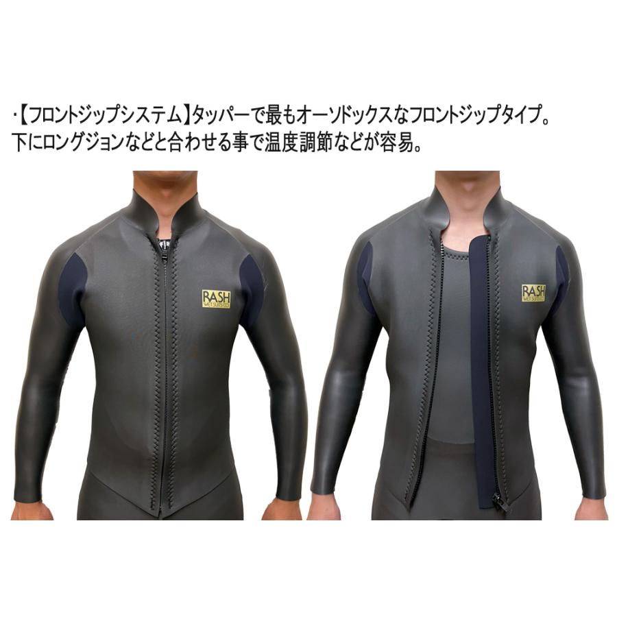2023 RASH JB FASTENER LONG TAPPA / ラッシュ フロントジップ ロングタッパ 2mm ウェットスーツ サーフィン スキン ジャージ 夏用 |  | 08