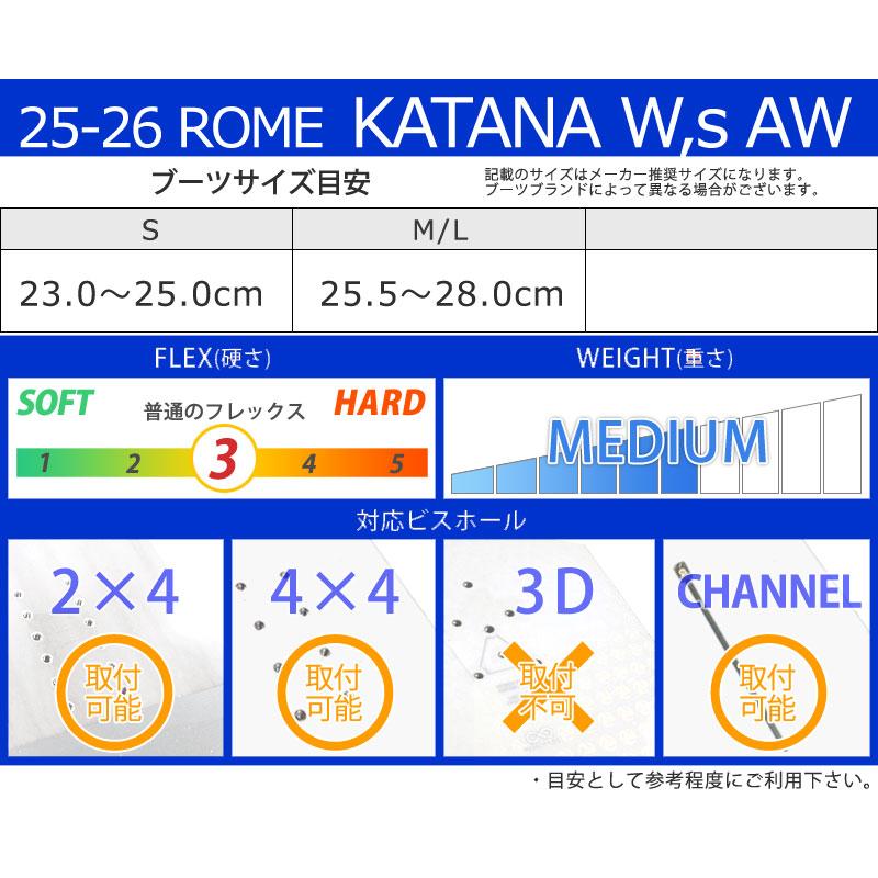 25-26 ROME/ローム W,s KATANA AW カタナ アシムラップ レディース