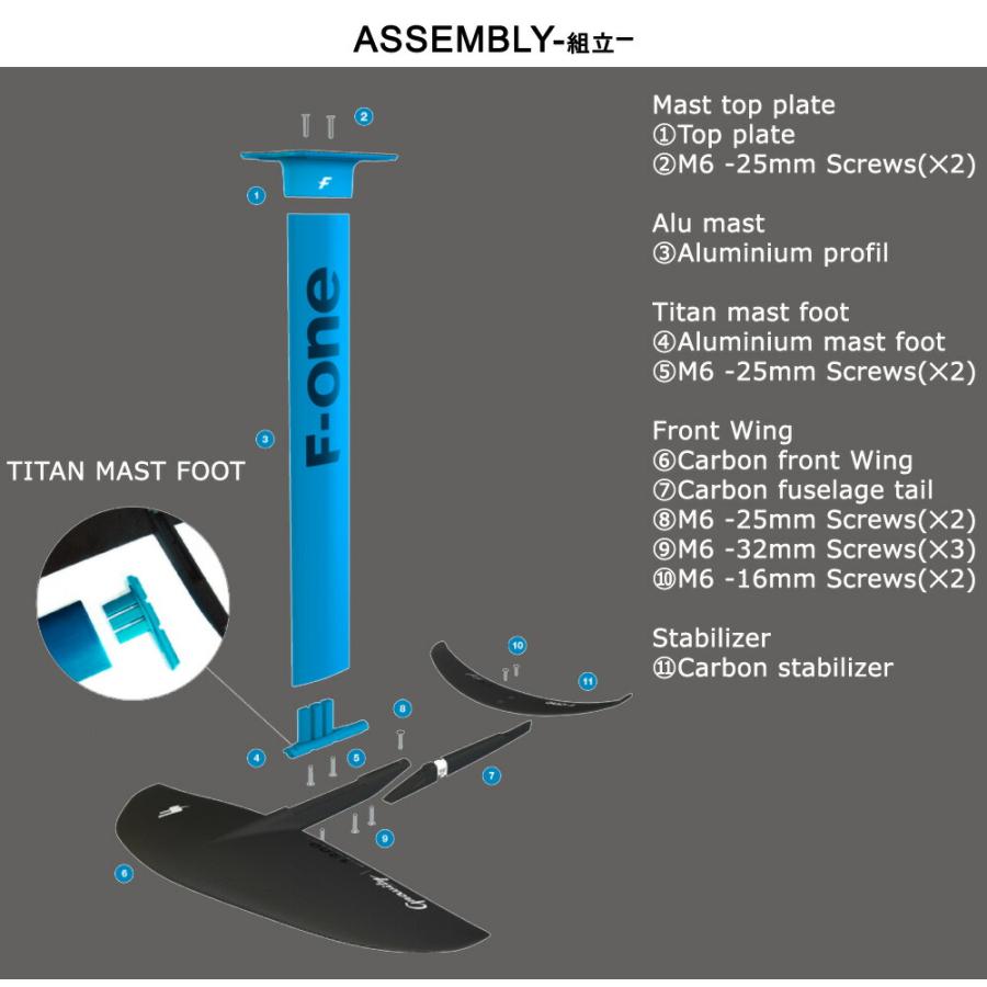 F-ONE FOIL フォイルセット GRAVITY2200 75cmアルミマストセット