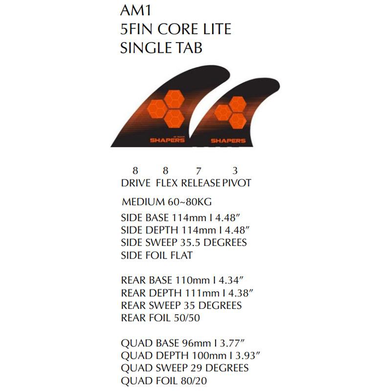 SHAPERS FIN AM1 5FIN CORE LITE 【公式通販】