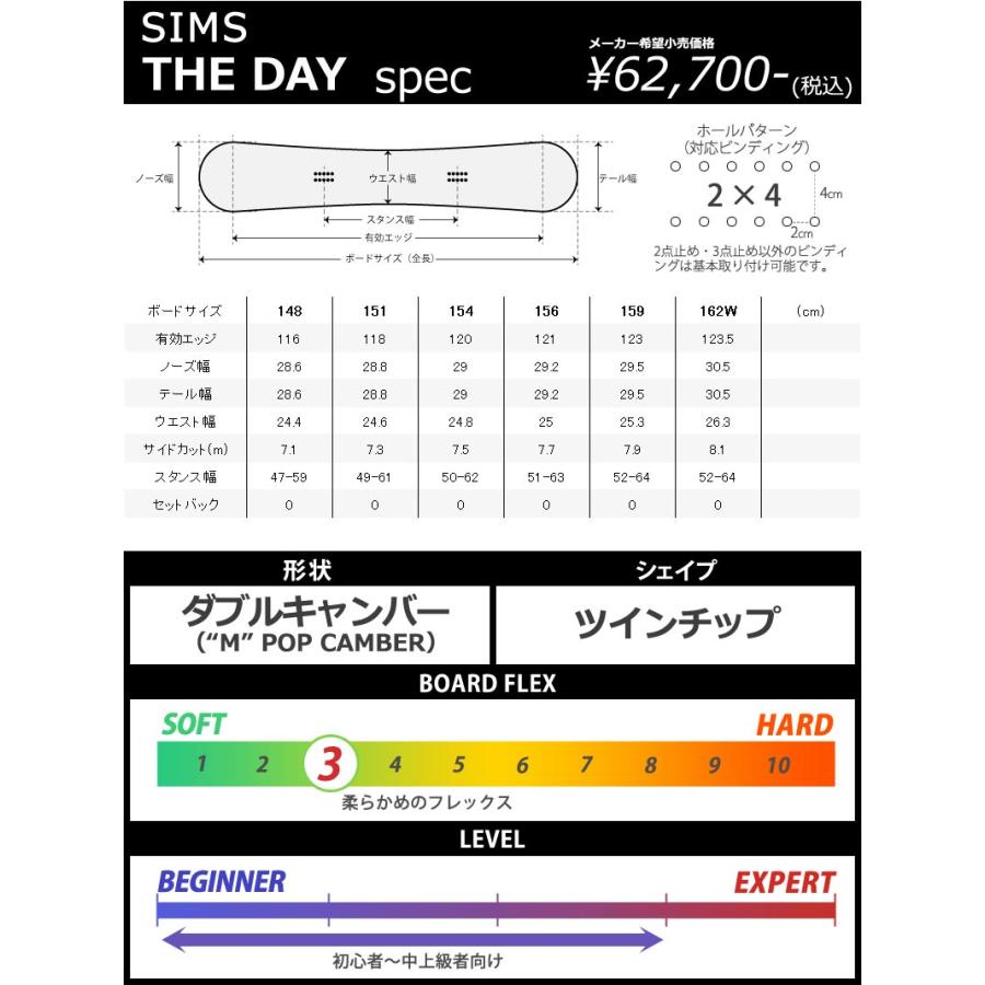 SIMS 23-24 / シムス THE DAY ザ デイ メンズ スノーボード