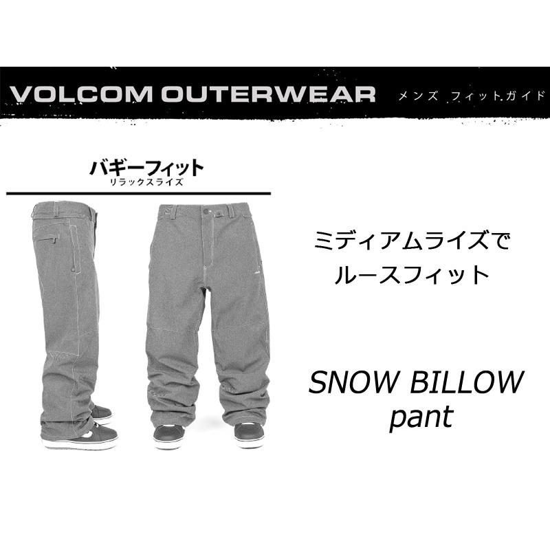 25-26 VOLCOM/ボルコム SNOW BILLOW pant メンズ レディース 防水パンツ スノーボードウェア スノーウェアー 2026の画像