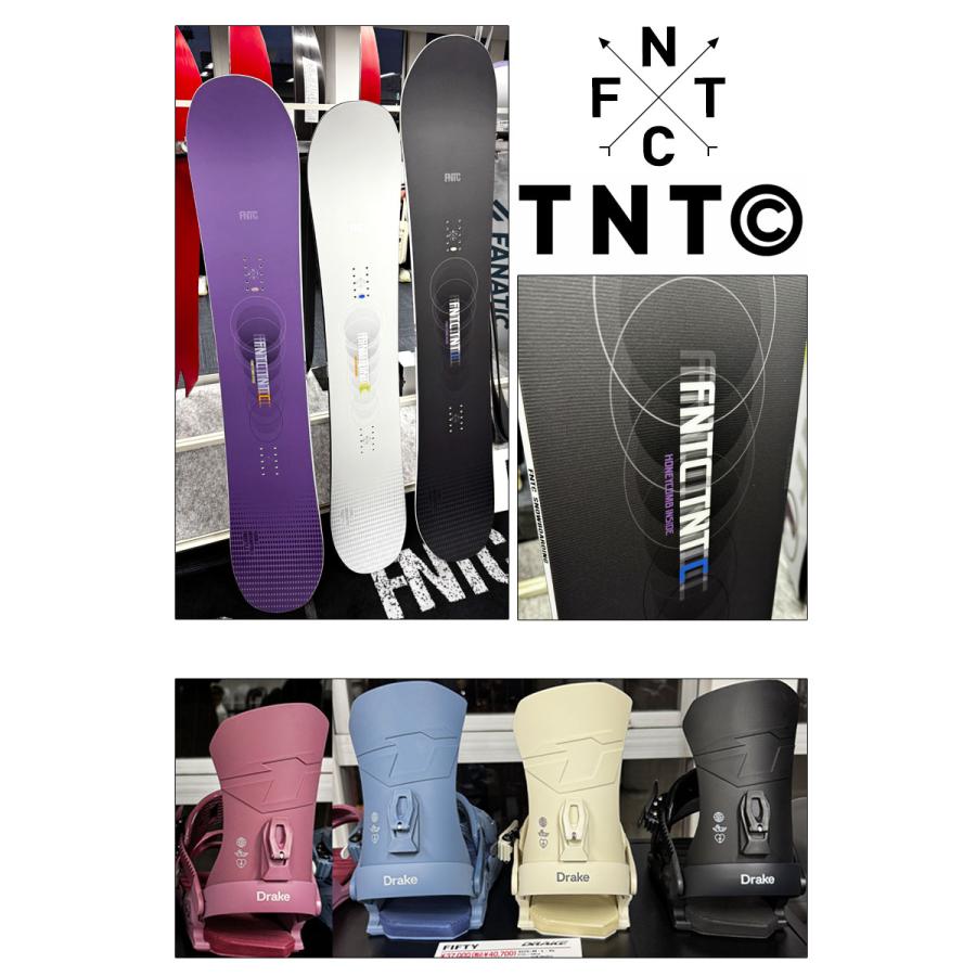 FNTC TNT-R スノーボード 5点セット DRAKE（ドレイク） 26-27 FNTC TNT-C purple × DRAKE FIFTY