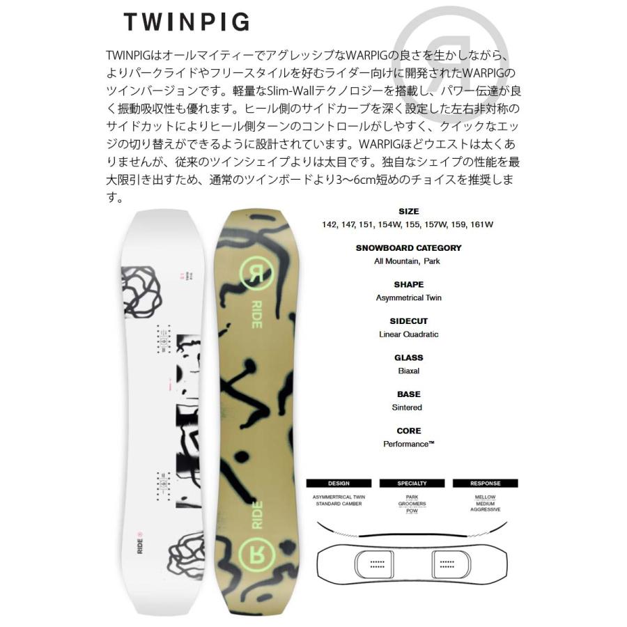 23-24 RIDE / ライド TWINPIG ツインピグ メンズ レディース 23-24 RIDE / ライド TWINPIG ツインピグ メンズ レディース