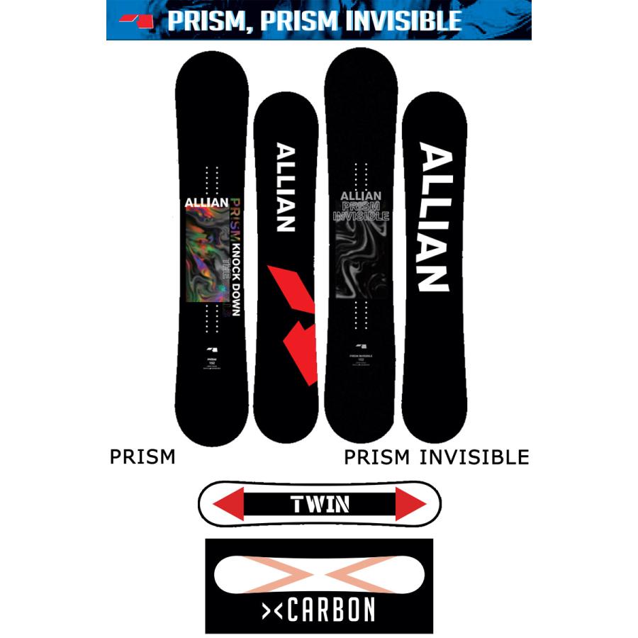 ALLIAN PRISM INVISIBLE 24-25 モデル ALLIAN アライアン スノーボード 板 PRISM INVISIBLE 24-25
