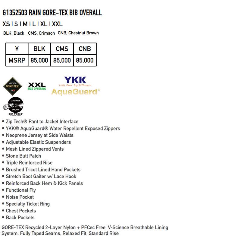 VOLCOM 24-25 VOLCOM/ボルコム RAIN GORE-TEX BIB overall 着用