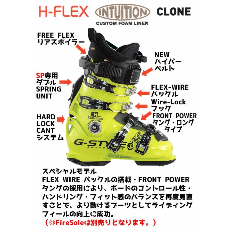 24-25 G-STYLE / ジースタイル VORGUE WORKS H-FLEX INTUITION CLONE メンズ レディース アルペンハードブーツ スノーボード 2025 予約商品｜breakout｜03