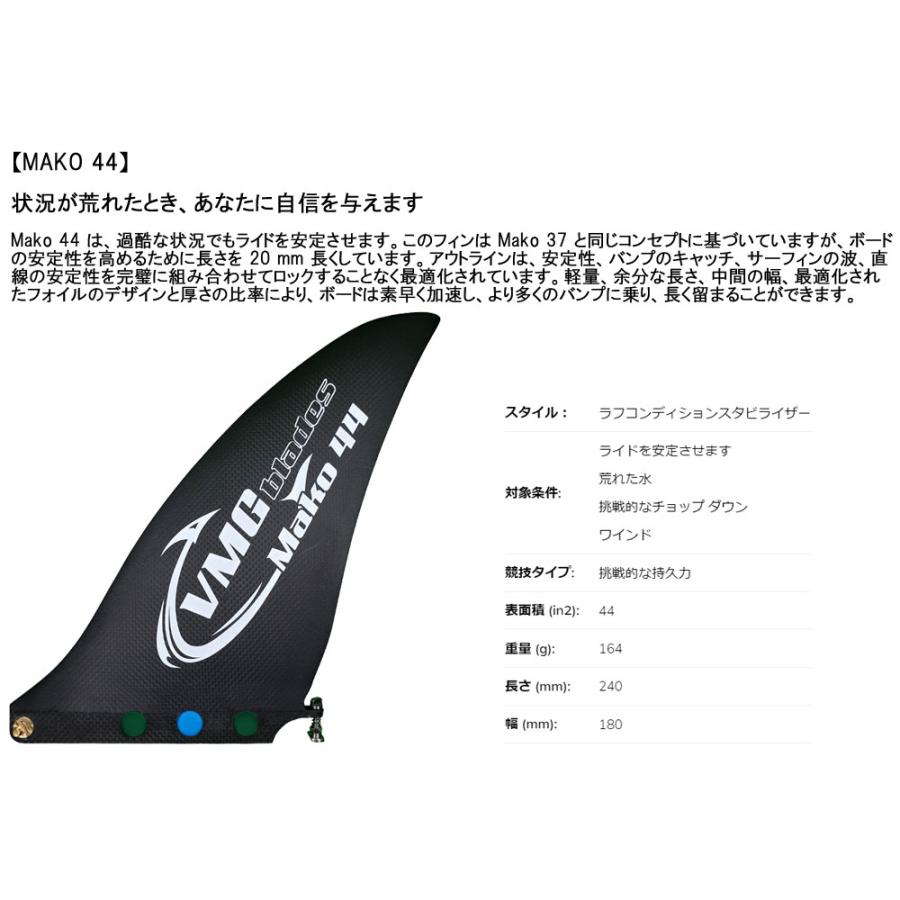 VMG Mako35サップ用カーボンフィン VMG Blades SUP FIN / ブイエムジーブレード サップフィン レース