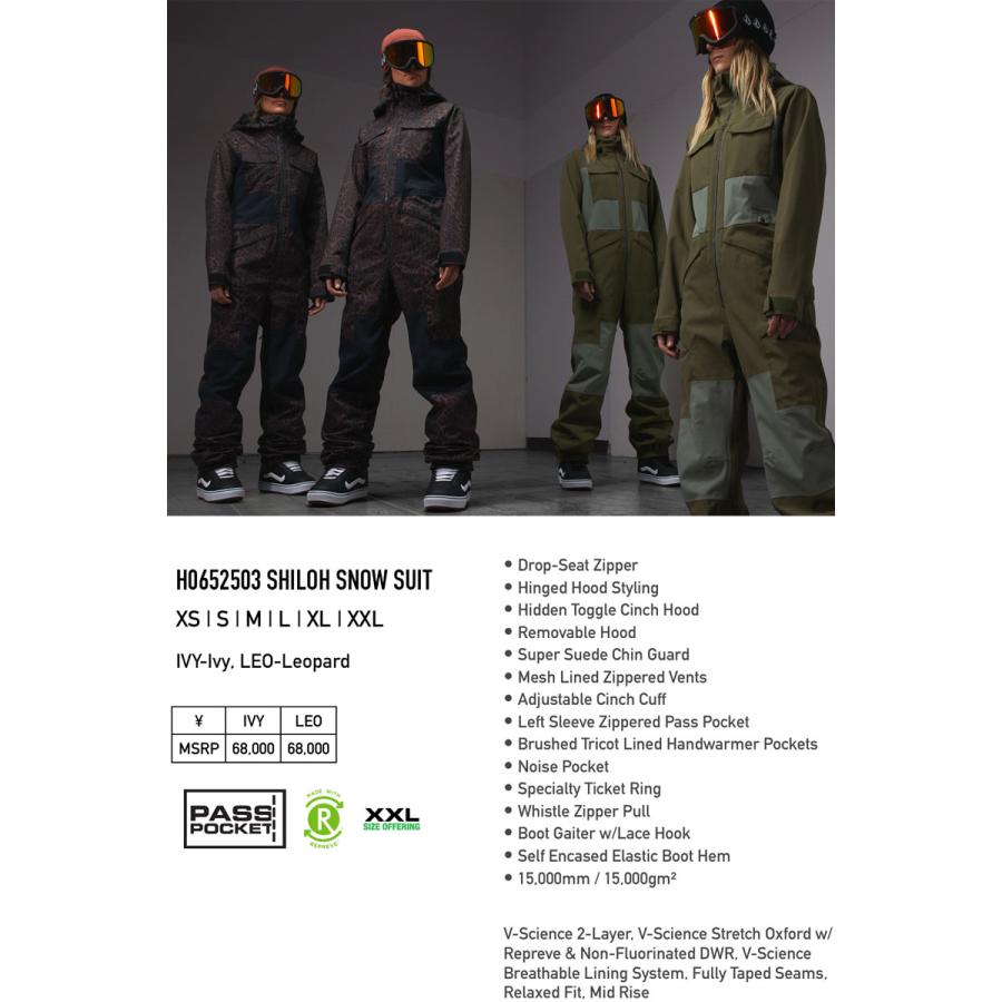 NOW 24-25 VOLCOM/ボルコム SHILOH SNOW suit レディース 防水つなぎ