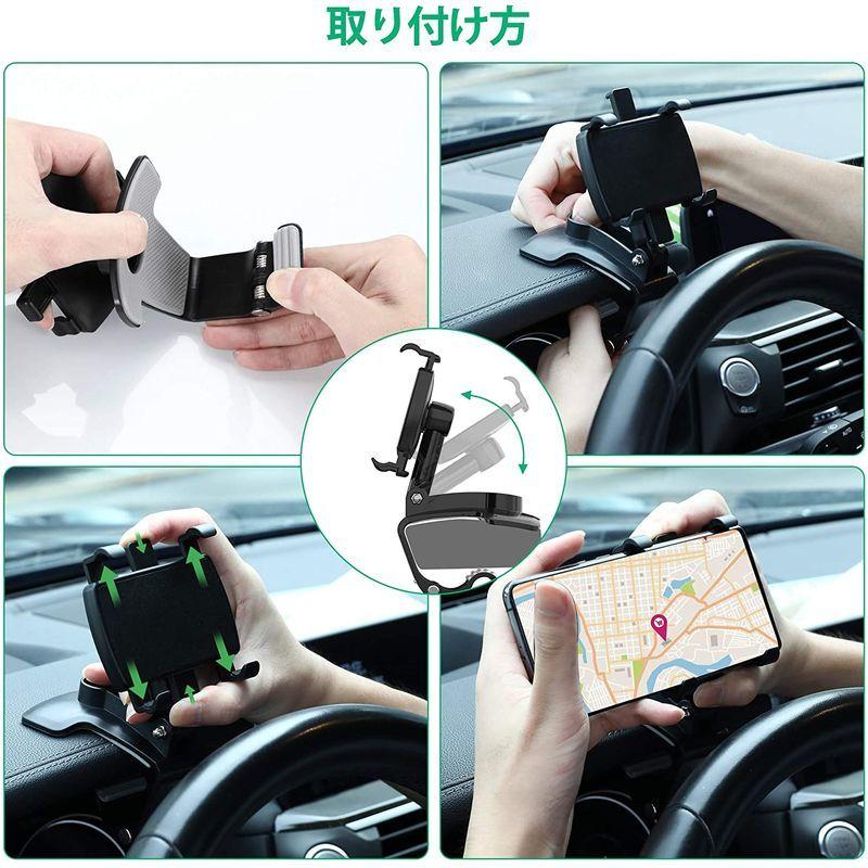 車載ホルダー スマホホルダー 360度回転 スマホ車載ホルダー クリップ式 車 携帯ホルダー スマホスタンド Iphone 車載ホルダー 自 セール