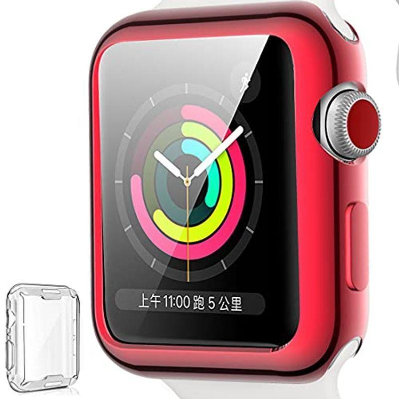 新製品情報も満載 Apple Watch カバー ２個セット series se 6 5 4 アップルウォッチ ケース 全面保護 シリーズ クリアケース付 P スマートウォッチアクセサリー