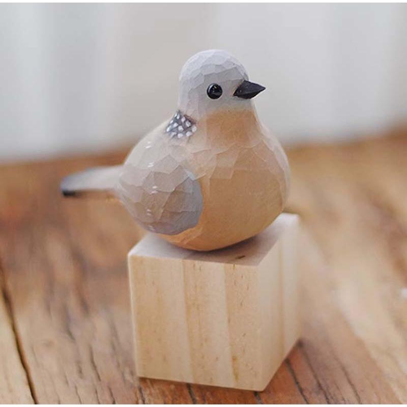キジバト　鳥　鳩　剥製 インテリア　置物　希少 キジバト 小鳥 オブジェ 手作り 木彫り 鳩 かわいい バード 癒し 置物