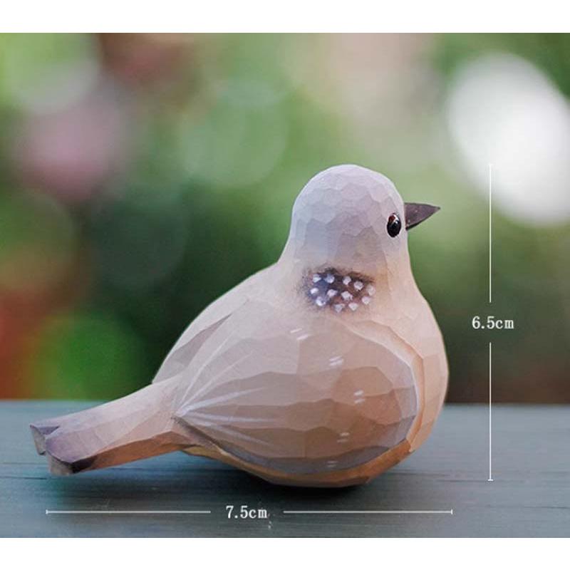 キジバト　鳥　鳩　剥製 インテリア　置物　希少 キジバト 小鳥 オブジェ 手作り 木彫り 鳩 かわいい バード 癒し 置物
