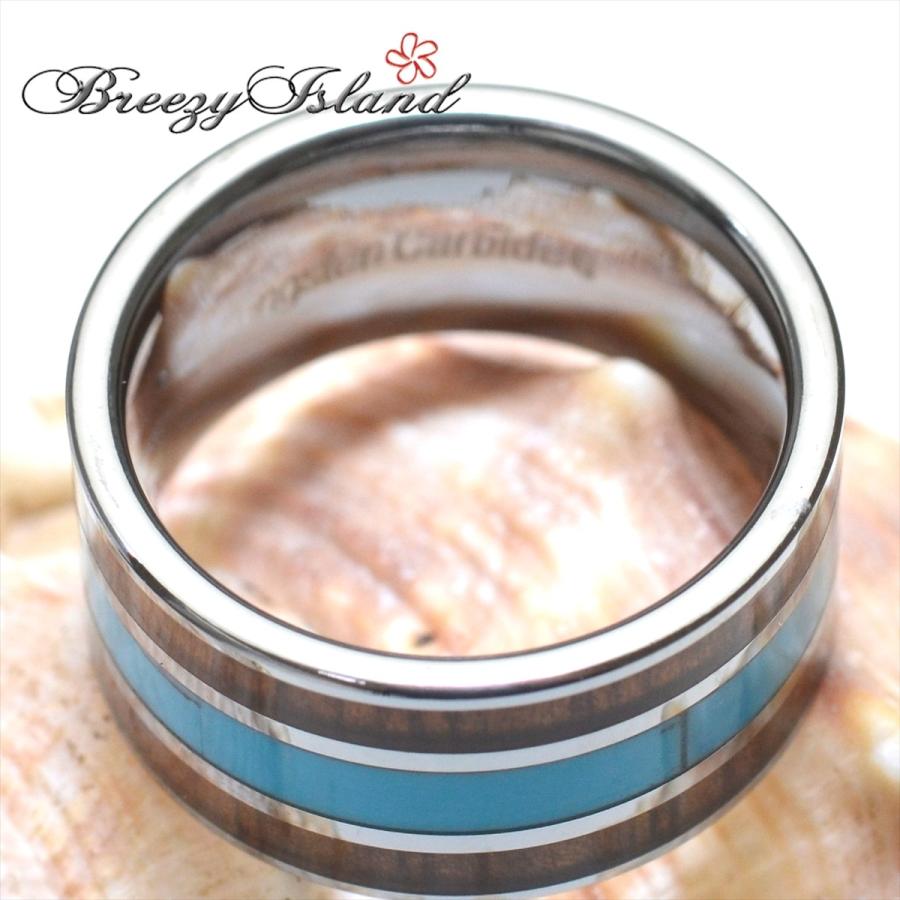 ハワイアンジュエリー 指輪 タングステン コアウッド ターコイズ リング Ring4030 ハワイアンジュエリーbreezyisland 通販 Yahoo ショッピング