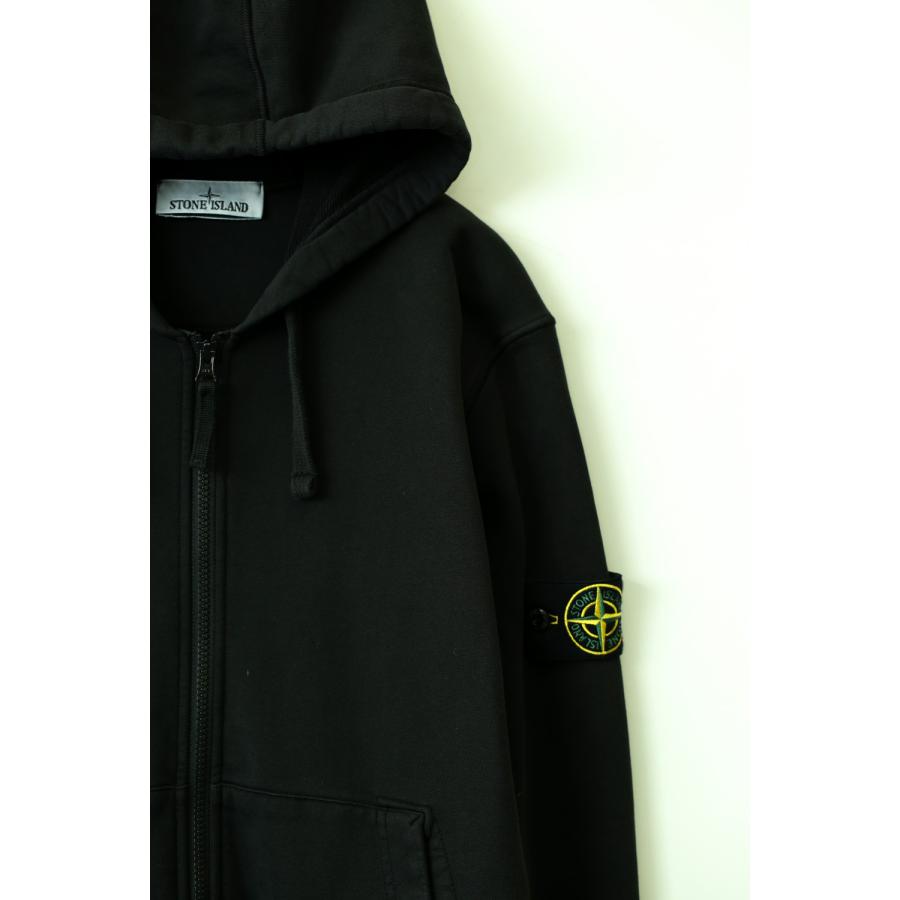 STONE ISLAND ブラック ジップアップトレーナー 【公式通販】
