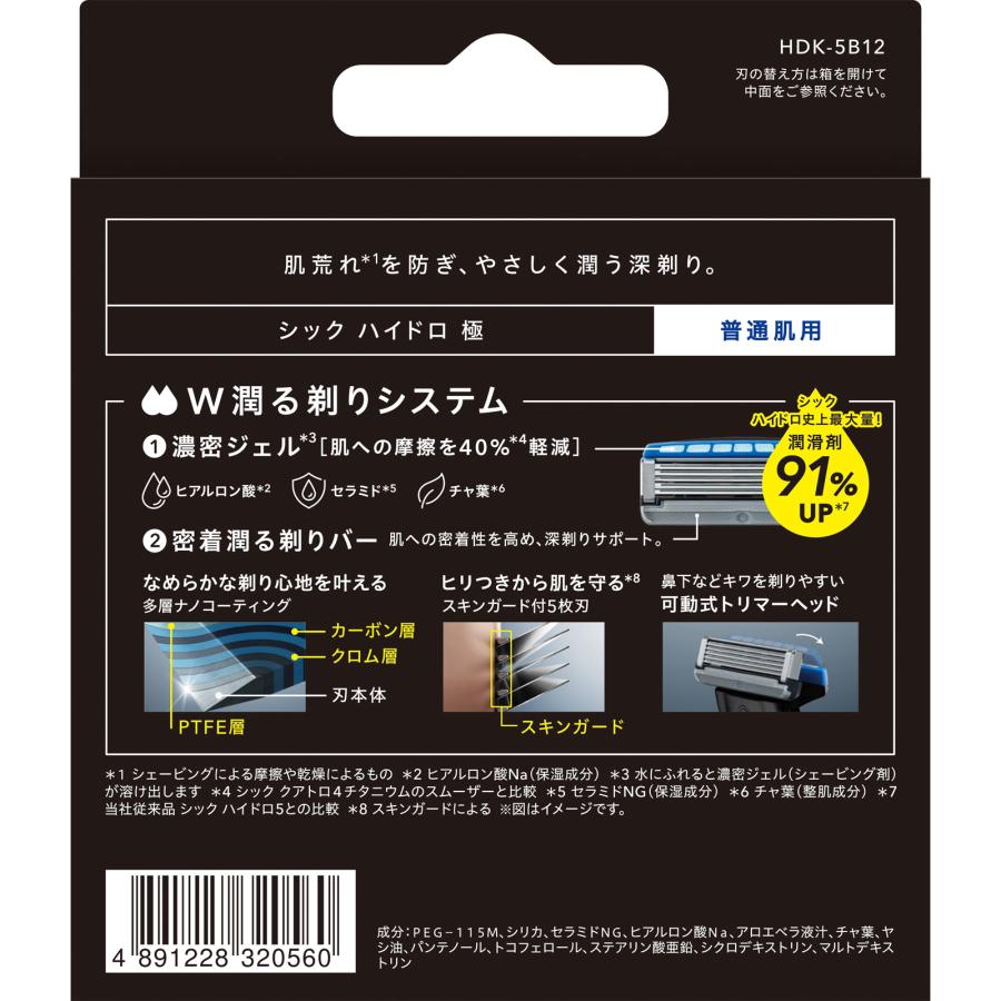 未使用品　Schick HYDRO極　替え刃 12枚入り2箱 schick（シック） ハイドロ極 普通肌用 12個入 : BRハウス Yahoo!店