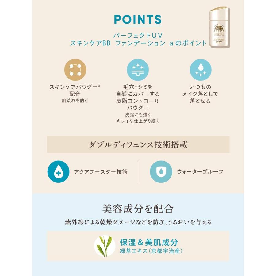 アネッサ 資生堂 パーフェクトUV スキンケアBB ファンデーション a1