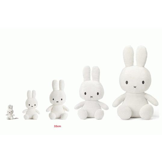 BON TON TOYS Miffy Corduroy 33cm Whiteシンプルなデザインの