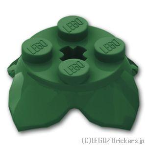 レゴ パーツ ばら売り #15469 花 2 x 2 - 4花びらと軸穴：ダークグリーン | LEGOの部品 | LEGO