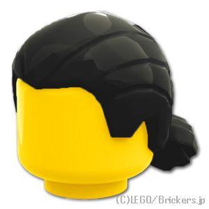 レゴ パーツ ばら売り #17630 ミニフィグ ヘア -?一本縛りのオールバック：ブラック | LEGOの部品 | LEGO